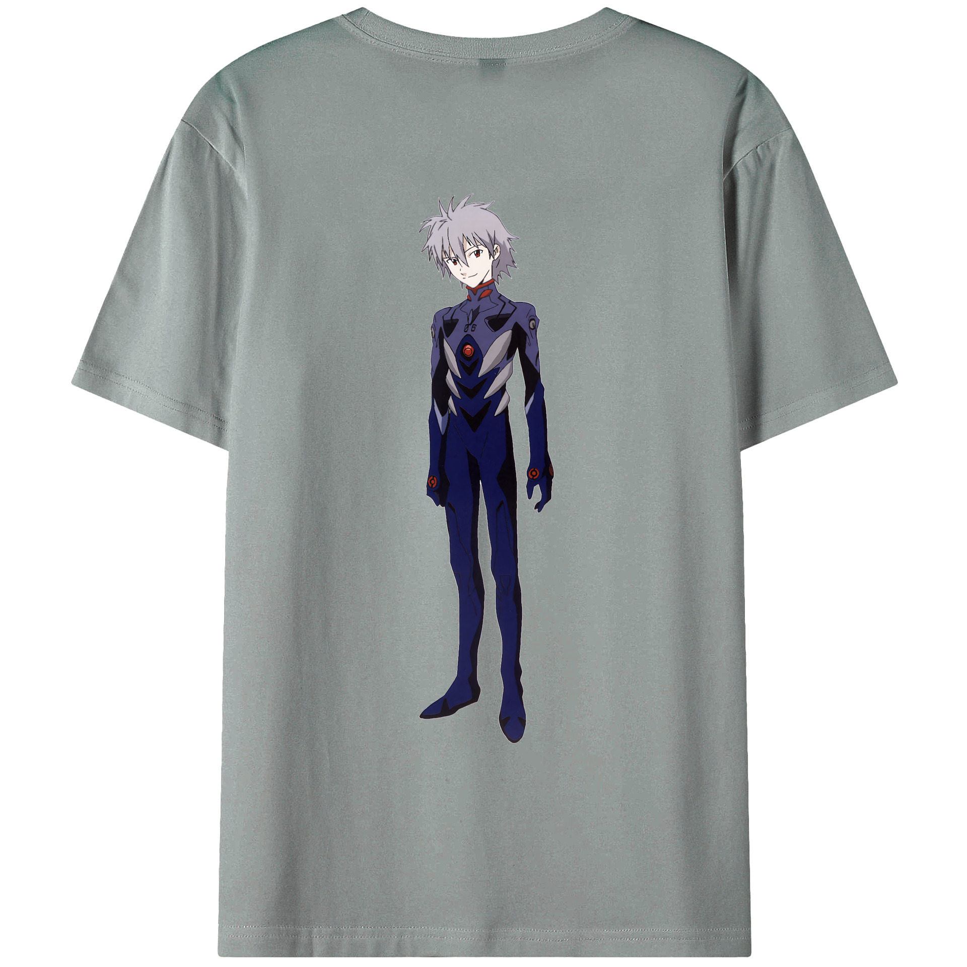 （画像用） EVA 新世紀エヴァンゲリオン 綿100％ メンズ半袖Tシャツ（バックプリント） 通気性